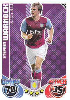Stephen Warnock Aston Villa 2010/11 Topps Match Attax #23